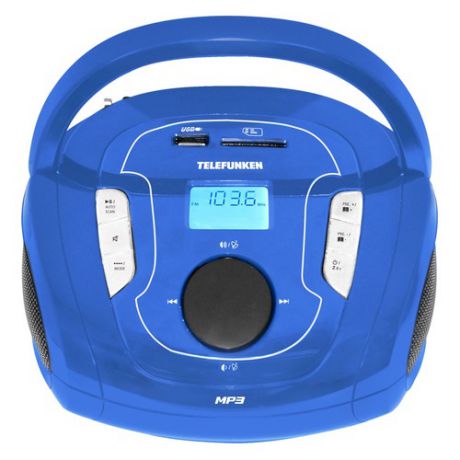 Аудиомагнитола TELEFUNKEN TF-SRP3471B, синий