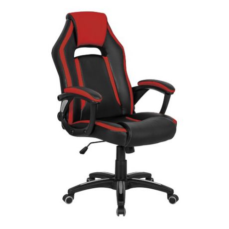 Кресло игровое БЮРОКРАТ CH-829, на колесиках, искусственная кожа, черно-красный [ch-829/bl+red]