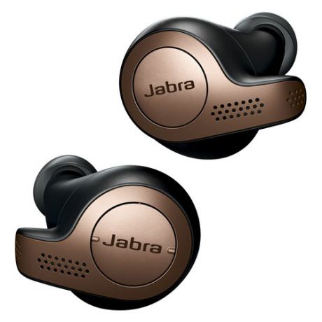 Гарнитура JABRA Elite 65t, вкладыши, бронзовый/коричневый, беспроводные bluetooth