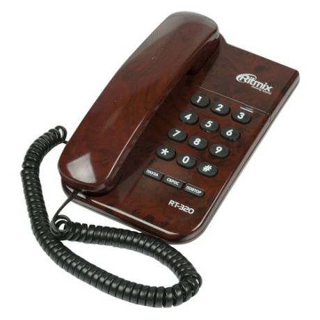 Проводной телефон RITMIX RT-320, коричневый