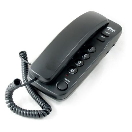 Проводной телефон RITMIX RT-100, черный
