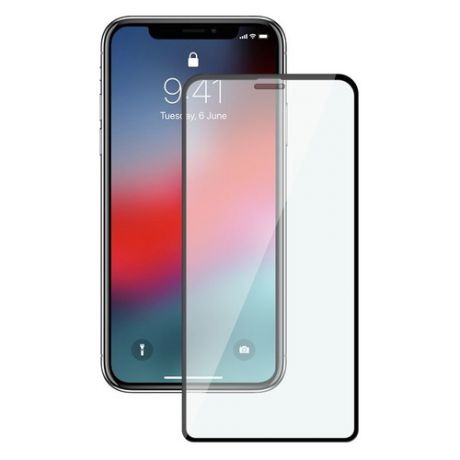 Защитное стекло для экрана DEPPA 62445 для Apple iPhone XR, 3D, 1 шт, черный