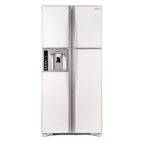 Холодильник HITACHI R-W 662 PU3 GPW, двухкамерный, белое стекло