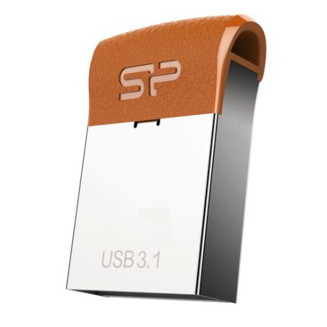 Флешка USB SILICON POWER J35 16Гб, USB3.1, серебристый и коричневый [sp016gbuf3j35v1e]