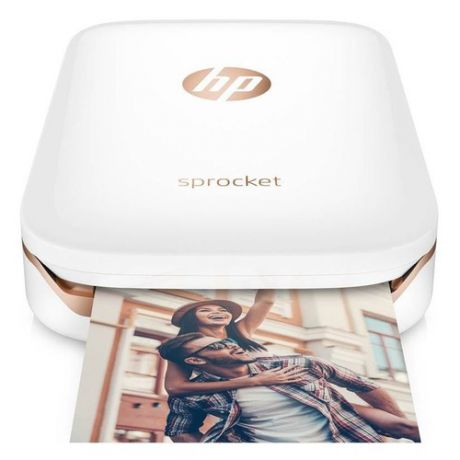Компактный фотопринтер HP Sprocket, белый [z3z91a]