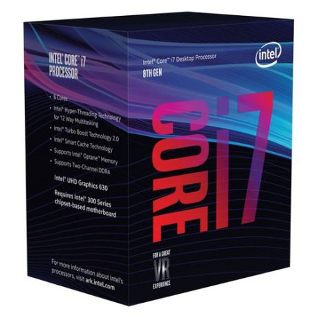 Процессор INTEL Core i7 8700, LGA 1151v2 BOX