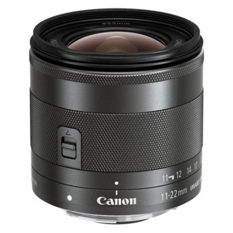 Объектив CANON 11-22mm f/4-5.6 EF-M IS STM, Canon EF-M, черный [7568b005]