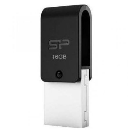 Флешка USB SILICON POWER Mobile X21 16Гб, USB2.0, черный [sp016gbuf2x21v1k]