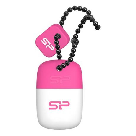 Флешка USB SILICON POWER Touch T07 32Гб, USB2.0, белый и розовый [sp032gbuf2t07v1p]