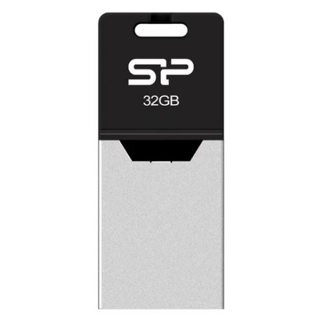 Флешка USB SILICON POWER Mobile X20 32Гб, USB2.0, серебристый [sp032gbuf2x20v1k]