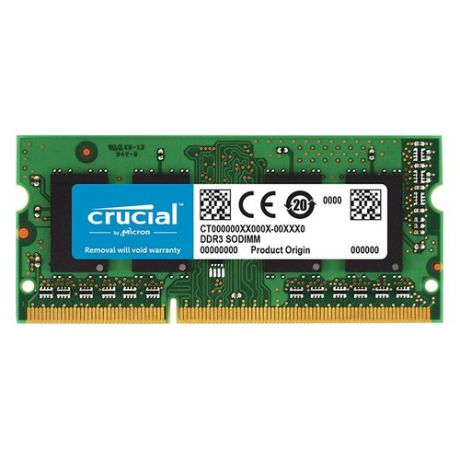 Модуль памяти CRUCIAL CT4G3S160BMCEU DDR3L - 4Гб 1600, SO-DIMM, для Mac, Ret