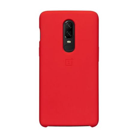 Чехол (клип-кейс) ONEPLUS Silicone Protective Case, для OnePlus 6, красный [5431100050]