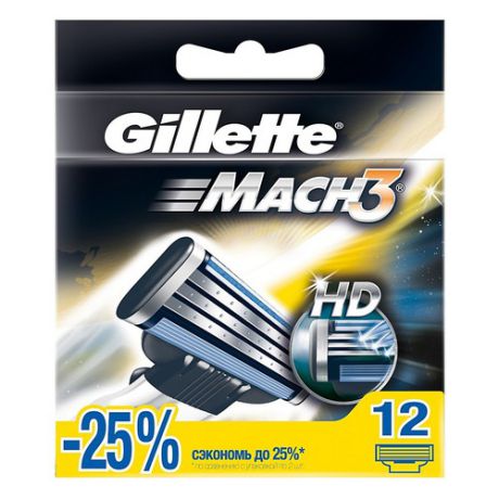 Сменные кассеты для бритья GILLETTE Mach 3 [80227854]