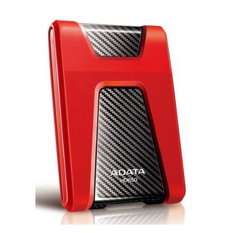 Внешний жесткий диск A-DATA DashDrive Durable HD650, 2Тб, красный [ahd650-2tu31-crd]