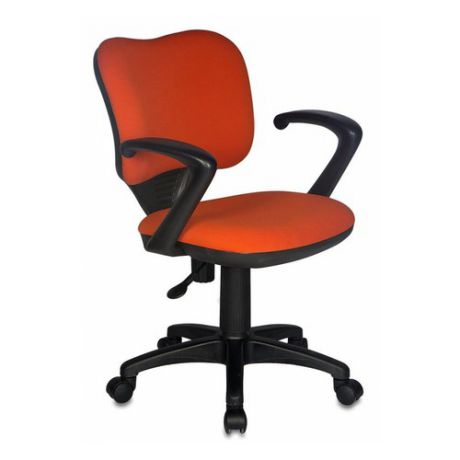 Кресло БЮРОКРАТ Ch-540AXSN-Low, на колесиках, ткань, оранжевый [ch-540axsn-low/26291]
