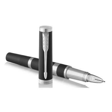 Ручка 5й пишущий узел Parker Ingenuity L F501 (1931463) Black Rubber/Metal CT F черные чернила подар