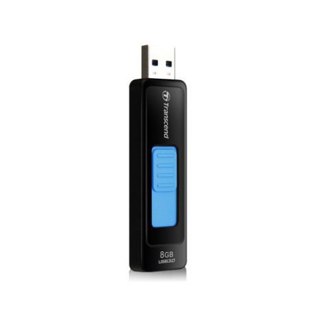 Флешка USB TRANSCEND Jetflash 760 8Гб, USB3.0, черный и голубой [ts8gjf760]