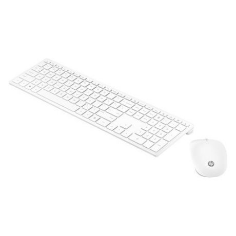 Комплект (клавиатура+мышь) HP 800, USB, беспроводной, белый [4cf00aa]