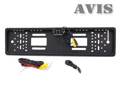 Камера заднего вида в рамке номерного знака AVIS AVS388CPR CCD с LED подсветкой