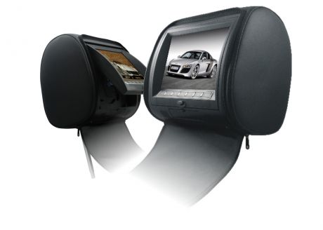 Подголовник с монитором 7" и встроенным DVD плеером FarCar-Z008 (Black)