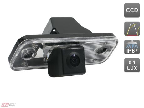 Штатная камера заднего вида c динамической разметкой Avis AVS326CPR (#028) для HYUNDAI SANTA FE II (2006-2012)