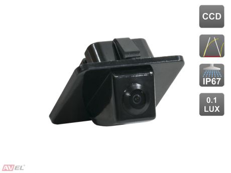Штатная камера заднего вида c динамической разметкой Avis AVS326CPR (#155) для HYUNDAI I40 / KIA OPTIMA III (2011-...)