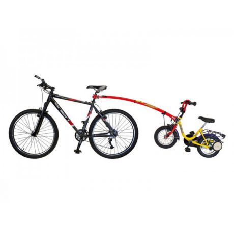 Прицепное устройство детского велосипеда к взрослому TrailGator красное