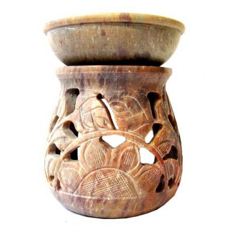 Аромалампа каменная ваза с солнцем 7,5х9,5см (SOB7260 0,3 кг)