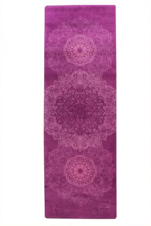 Коврик для йоги Mandala YC из микрофибры и каучука (2.5 кг, 185 см, 3 мм, фиолетовый, 60см)