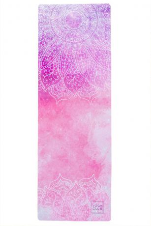 Коврик для йоги Inspiration YC из микрофибры и каучука (2.5 кг, 185 см, 3 мм, розовый, 60см)