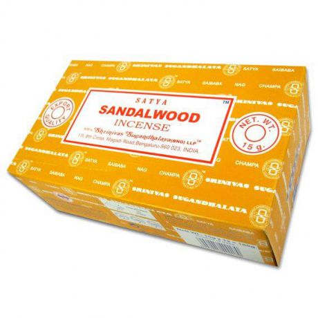 Благовония сандаловое дерево sandalwood Satya серия incense (0,05 кг, 15 г, желтый)