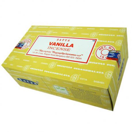 Благовония ваниль vanilla Satya серия incense (0,05 кг, 15 г, желтый)