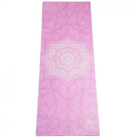 Коврик для йоги Мандала DY из микрофибры и каучука (2,2 кг, 173 см, 3.5 мм, розовый, 61см)