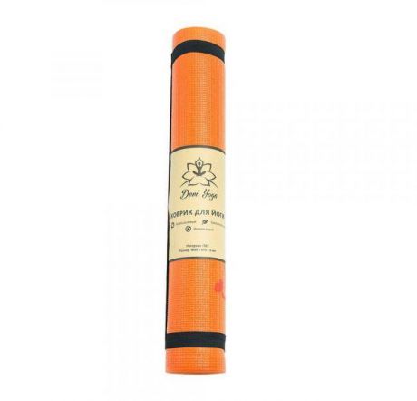 Коврик для йоги Сакура DY (1 кг, 185 см, 4 мм, оранжевый, 61см)