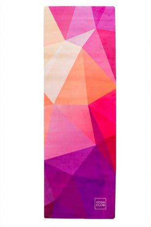 Коврик для йоги Triangles YC из микрофибры и каучука (2.5 кг, 185 см, 3 мм, фиолетовый, 60см)