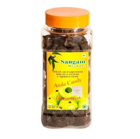 Амла засахаренная кисло-сладкая с пряностями Sangam herbals (250г)
