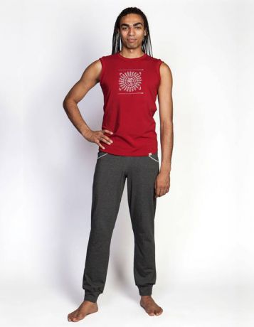 Штаны мужские пауэр YogaDress (0,3 кг, S (46), серыйантрацит-меланж)