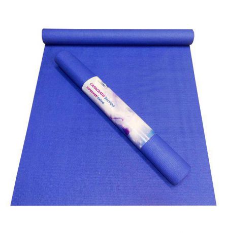 Коврик для йоги Сарасвати Экстра (1.3 кг, 185 см, 3 мм, синий, 60см)