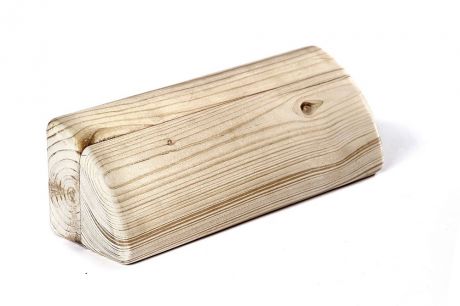 Кирпич для йоги полукруглый деревянный шлифованный (1 кг, 7 см , 23 см)