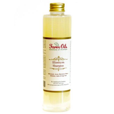 Шампунь с маслом шикакай, амлой и мыльным орехом для сухих волос Farm Oils (250 мл)