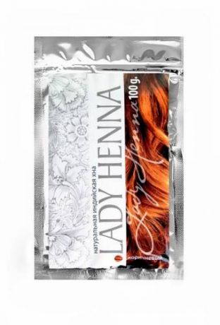Хна натуральная индийская Lady Henna коричневая, в пакете (100 гр, коричневый)