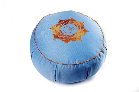 Подушка для медитации "Ом" (2 кг, голубой)