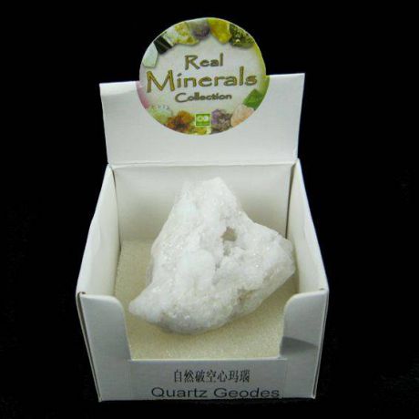 Кварца жеод минерал в коробочке Quartz Geodes Real Minerals Collection (M814-42 0.1 кг)