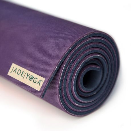 Коврик для йоги Fusion Extra Wide 8 мм из каучука (4 кг, 200 см, 8 мм, фиолетовый / purple & midnight blue, 70 см)
