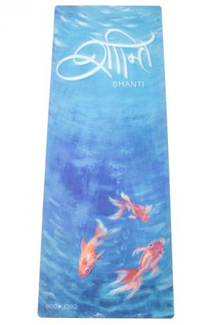 Коврик для йоги Ocean (Shanti) EGOyoga из микрофибры и каучука (2.7 кг, 185 см, 4 мм, голубой, 66см)