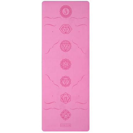Коврик для йоги Pro Chakras YC из полиуретана и каучука (2,3 кг, 185 см, 4.5 мм, розовый, 68см)