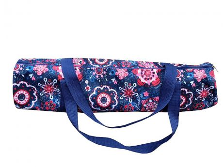 Сумка для йога-коврика Нияма синяя РамаЙога (0,3 кг, 16 см, 70 см, синий)