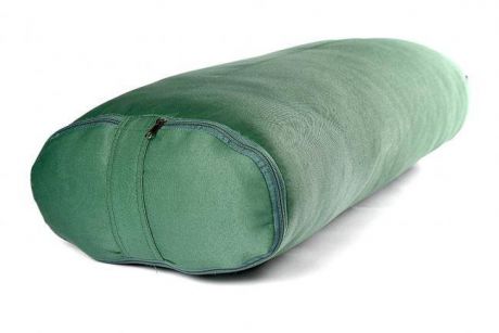 Болстер для йоги Айенгара прямоугольный шерстяной 60 см (2 кг, 60 см, зеленый)