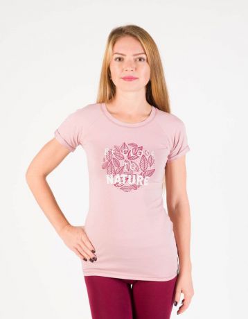 Футболка женская Close to Nature YogaDress (0,3 кг, M (46), розовый / пудровый)