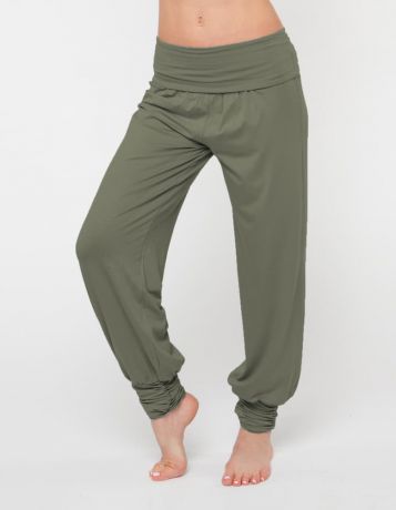 Штаны- гаремы длинные YogaDress (0,3 кг, S (42-44), зеленый/оливковый)